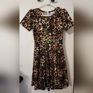 Lularoe lepoard dress with pockets
